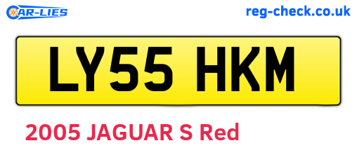 LY55HKM are the vehicle registration plates.
