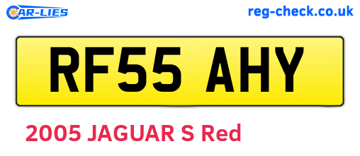 RF55AHY are the vehicle registration plates.