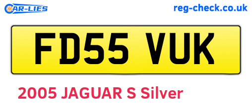 FD55VUK are the vehicle registration plates.
