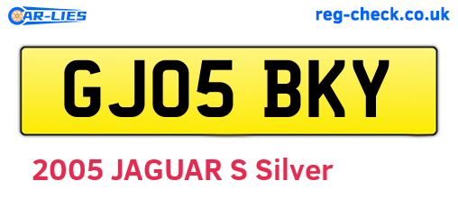 GJ05BKY are the vehicle registration plates.