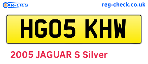 HG05KHW are the vehicle registration plates.