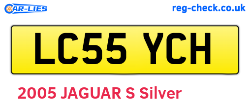 LC55YCH are the vehicle registration plates.