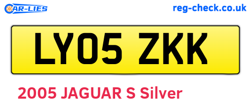 LY05ZKK are the vehicle registration plates.