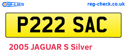 P222SAC are the vehicle registration plates.