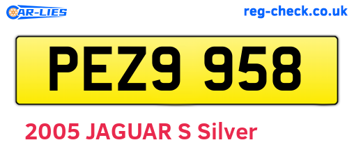 PEZ9958 are the vehicle registration plates.