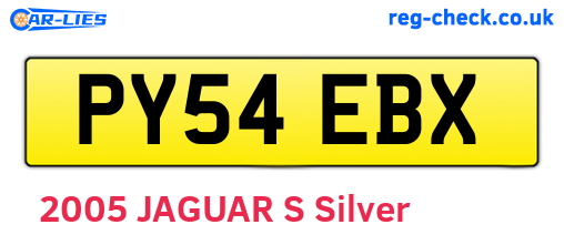 PY54EBX are the vehicle registration plates.
