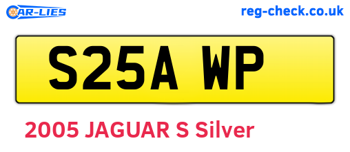 S25AWP are the vehicle registration plates.