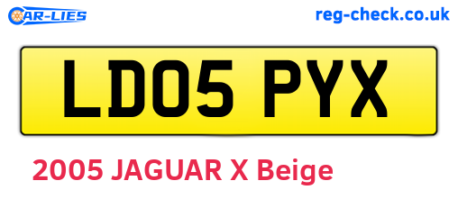 LD05PYX are the vehicle registration plates.