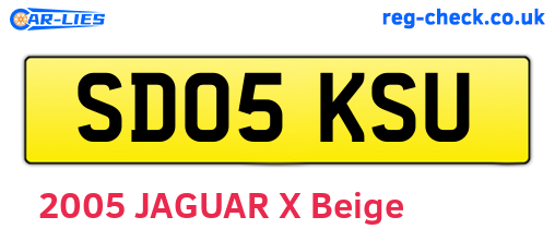 SD05KSU are the vehicle registration plates.