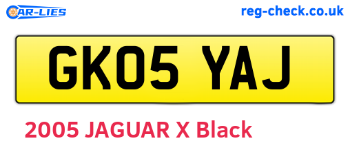 GK05YAJ are the vehicle registration plates.