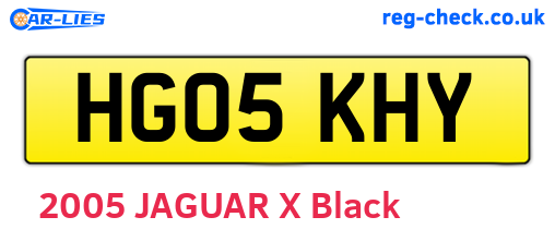 HG05KHY are the vehicle registration plates.