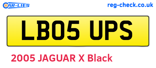 LB05UPS are the vehicle registration plates.