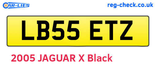 LB55ETZ are the vehicle registration plates.