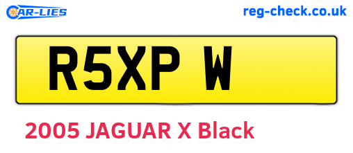 R5XPW are the vehicle registration plates.