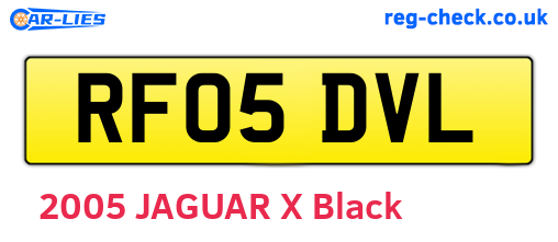 RF05DVL are the vehicle registration plates.