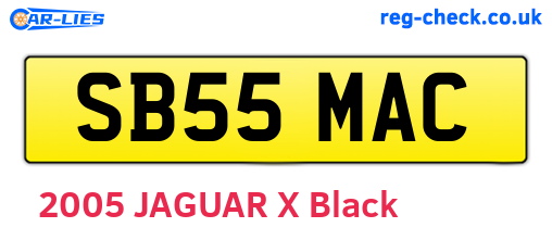 SB55MAC are the vehicle registration plates.