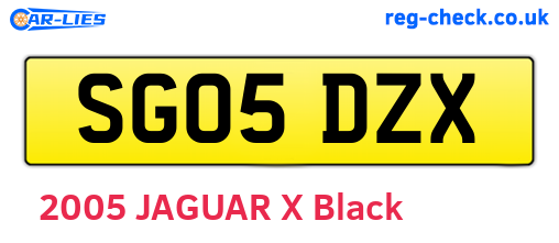 SG05DZX are the vehicle registration plates.