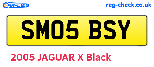 SM05BSY are the vehicle registration plates.