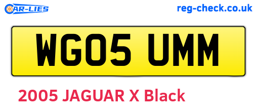 WG05UMM are the vehicle registration plates.