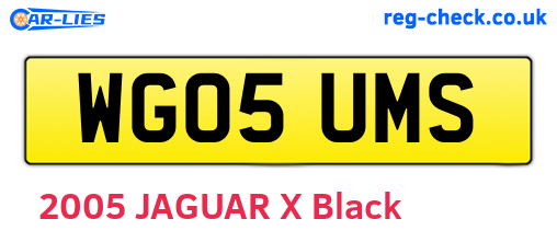 WG05UMS are the vehicle registration plates.