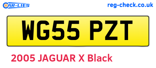 WG55PZT are the vehicle registration plates.