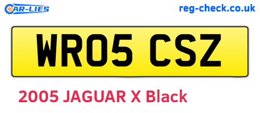 WR05CSZ are the vehicle registration plates.
