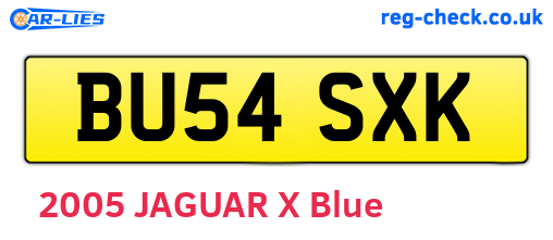 BU54SXK are the vehicle registration plates.