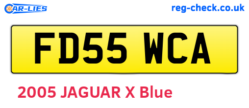 FD55WCA are the vehicle registration plates.