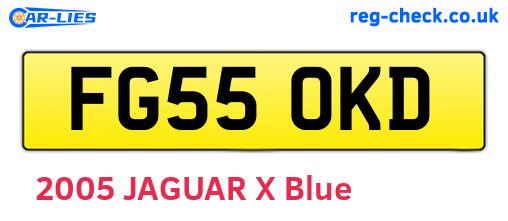 FG55OKD are the vehicle registration plates.