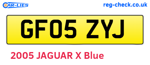 GF05ZYJ are the vehicle registration plates.