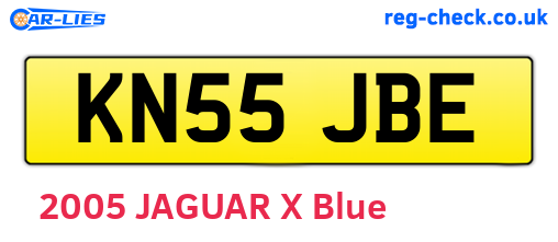 KN55JBE are the vehicle registration plates.