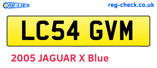 LC54GVM are the vehicle registration plates.