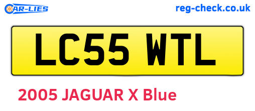 LC55WTL are the vehicle registration plates.