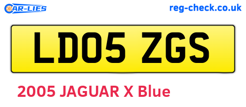 LD05ZGS are the vehicle registration plates.