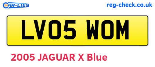 LV05WOM are the vehicle registration plates.