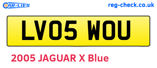 LV05WOU are the vehicle registration plates.