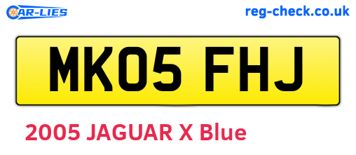 MK05FHJ are the vehicle registration plates.