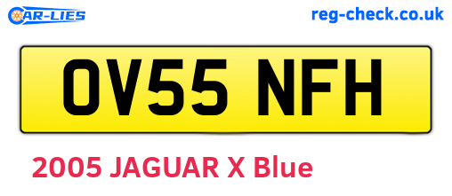 OV55NFH are the vehicle registration plates.