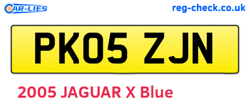 PK05ZJN are the vehicle registration plates.