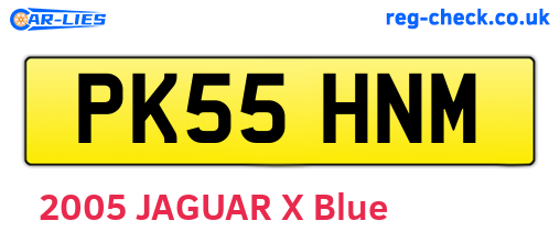 PK55HNM are the vehicle registration plates.