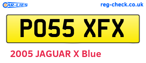 PO55XFX are the vehicle registration plates.