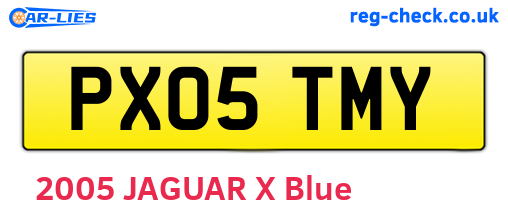 PX05TMY are the vehicle registration plates.
