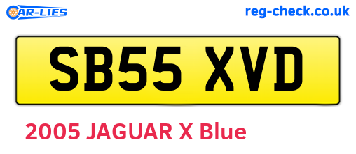 SB55XVD are the vehicle registration plates.