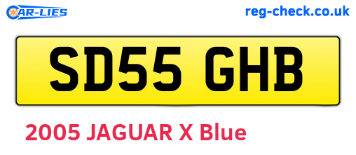 SD55GHB are the vehicle registration plates.