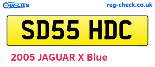 SD55HDC are the vehicle registration plates.