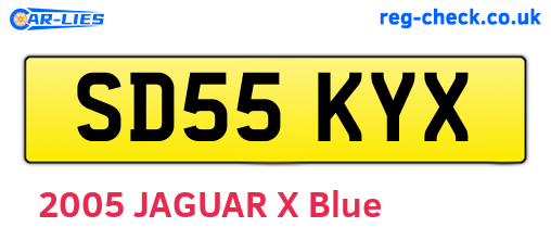 SD55KYX are the vehicle registration plates.