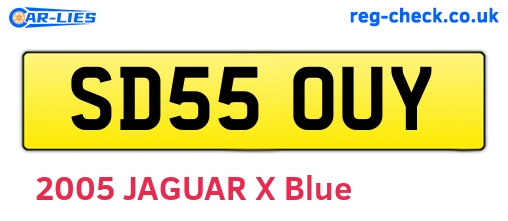 SD55OUY are the vehicle registration plates.