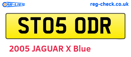 ST05ODR are the vehicle registration plates.