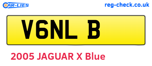 V6NLB are the vehicle registration plates.