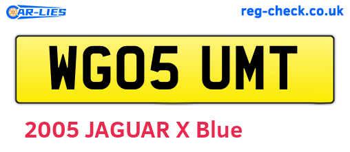 WG05UMT are the vehicle registration plates.